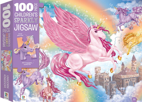 Unicorn Kingdom: 100 Piece Sparkly Jigsaw Puzzle