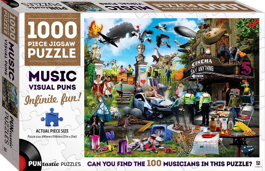 Music Visual Puns: 1000 Piece Jigsaw Puzzle (Puntastic Puzzles)