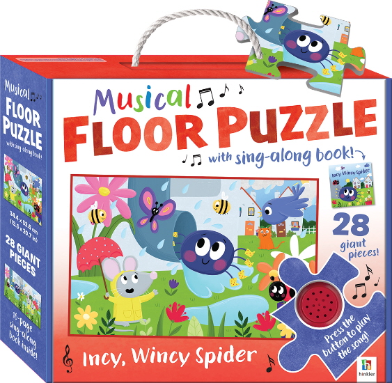 Incy Wincy Spider: 28 Piece Musical Floor Jigsaw Puzzle with Sing-Along Book