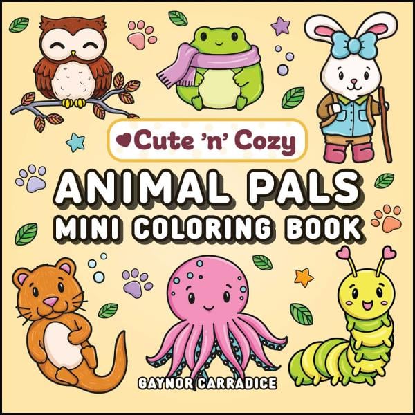 Animal Pals Mini Coloring Book (Cute 'n' Cozy)