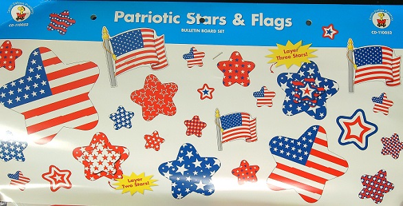 Patriotic Stars & Flags Bullentin Board Set