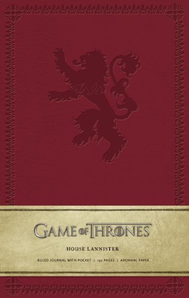 Game of Thrones: House Lannister Hardcover Ruled Journal (Large, Red)