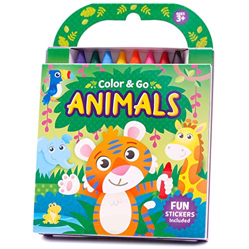Animals Coloring Book with Crayons (Color & Go)