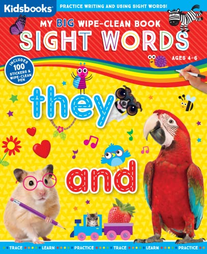 Sight Words (My Big Wipe-Clean Book, Ages 4-6)