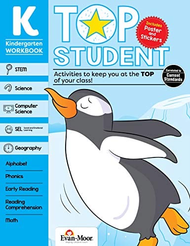 Top Student Grade K: Kindergarten Workbook