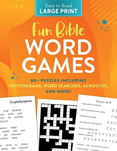 Fun Bible Word Games Large Print