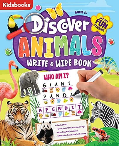 Animals: Write & Wipe Book (Discover)