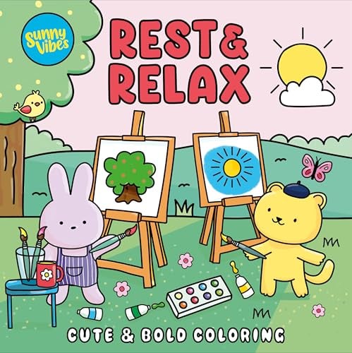 Rest & Relax: Cute & Bold Coloring (Sunny Vibes)