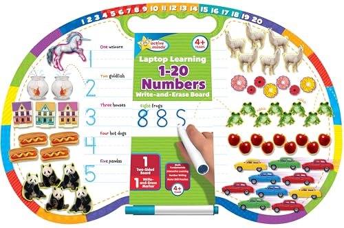 Laptop Learning 1-20 Numbers Write-and-Erase Board (Active Minds)