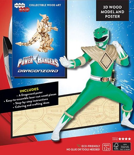 Dragonzord 3D Wood Model and Poster (Saban's Power Rangers IncrediBuilds)