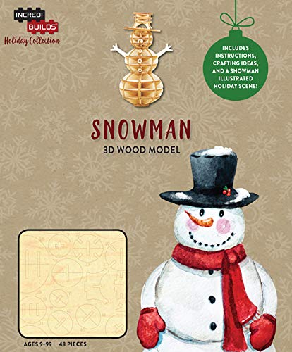 Snowman 3D Wood Model (IncrediBuilds, Holiday Collection)
