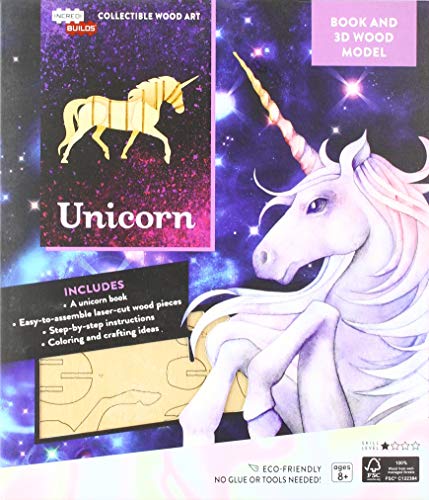 Unicorn Book and 3D Wood Model (IncrediBuilds)
