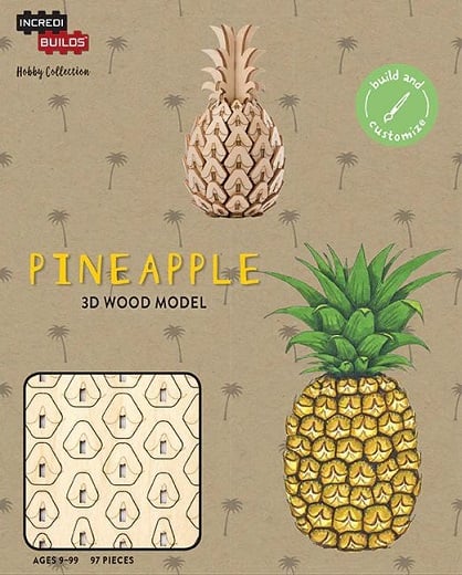 Pineapple 3D Wood Model (IncrediBuilds Hobby Collection)