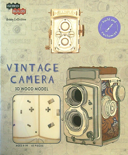 Vintage Camera (IncrediBuilds 3D Wood Model)