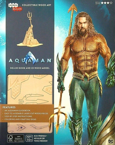 Aquaman Deluxe Book and 3D Wood Model (IncrediBuilds)