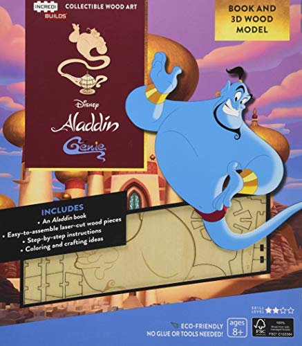 Genie Book and 3D Wood Model (Disney Aladdin IncrediBuilds)