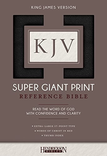 KJV, Super Giant Print, Reference Holy Bible (Thumb Indexed, Imitation Leather, Black)