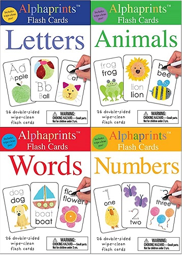 Alphaprints Flash Cards Box Set (Words/Numbers/Animals/Letters)