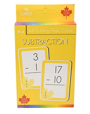 Subtraction Skill Building Flash Cards (Grade K-2, Canadian Curriculum Series)