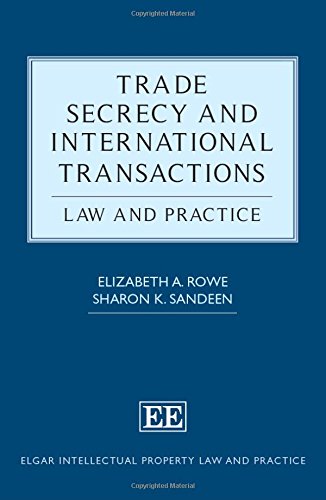 Trade Secrecy and International Transactions: Law and Practice (Elgar Intellectual Property Law and Practice Series)