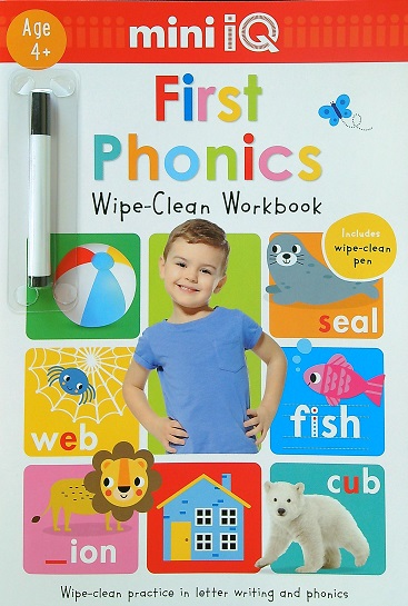 First Phonics Wipe-Clean Workbook (Mini IQ, Age 4+)