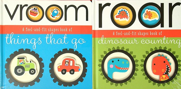 Vroom: Things That Go/Roar: Dinosaur Counting Feel and Shape Books