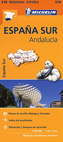 España Sur Andalucia Mapa de Carreteras y Turistico (578 Regional España)