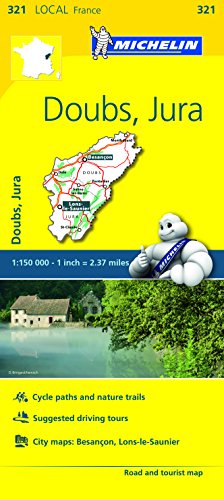Doubs, Jura Road and Tourist Map (321 Local France)