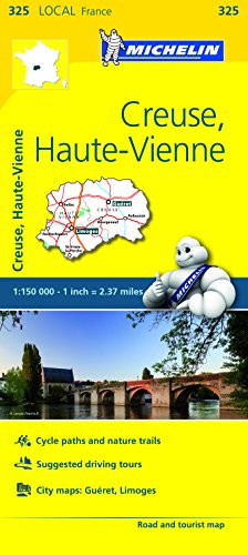 Creuse, Haute-Vienne Road and Tourist Map (325 Local France)