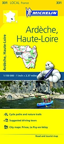 Ardèche, Haute-Loire Road and Tourist Map (331 Local France)