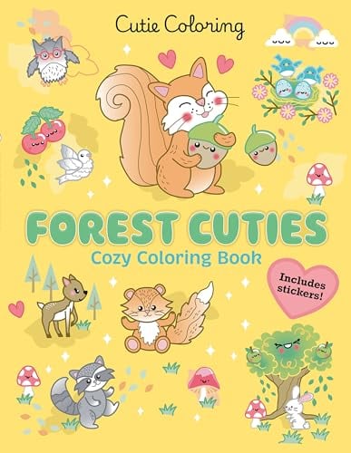 Forest Cuties Cozy Coloring Book (Cutie Coloring)